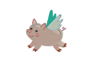 Cute Flying Pig Embroidery Review