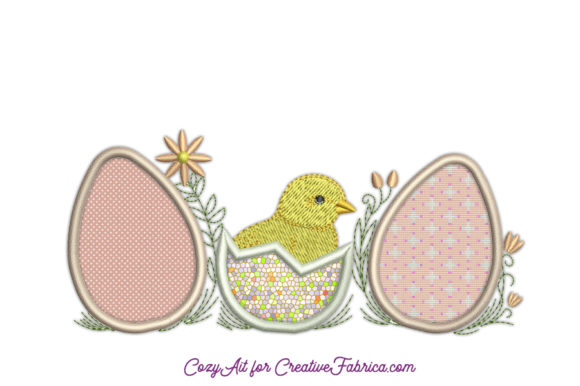 Easter Chick Three Applique Eggs Review