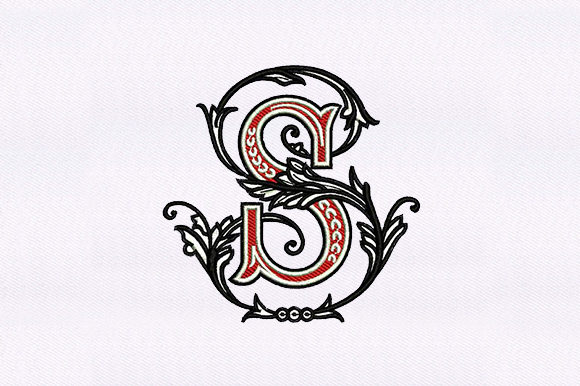 Floral S Embroidery for Seasonal and Holiday Creations