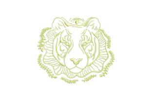 Linework Tiger: A Majestic Embroidery Design for Handmade Gifts